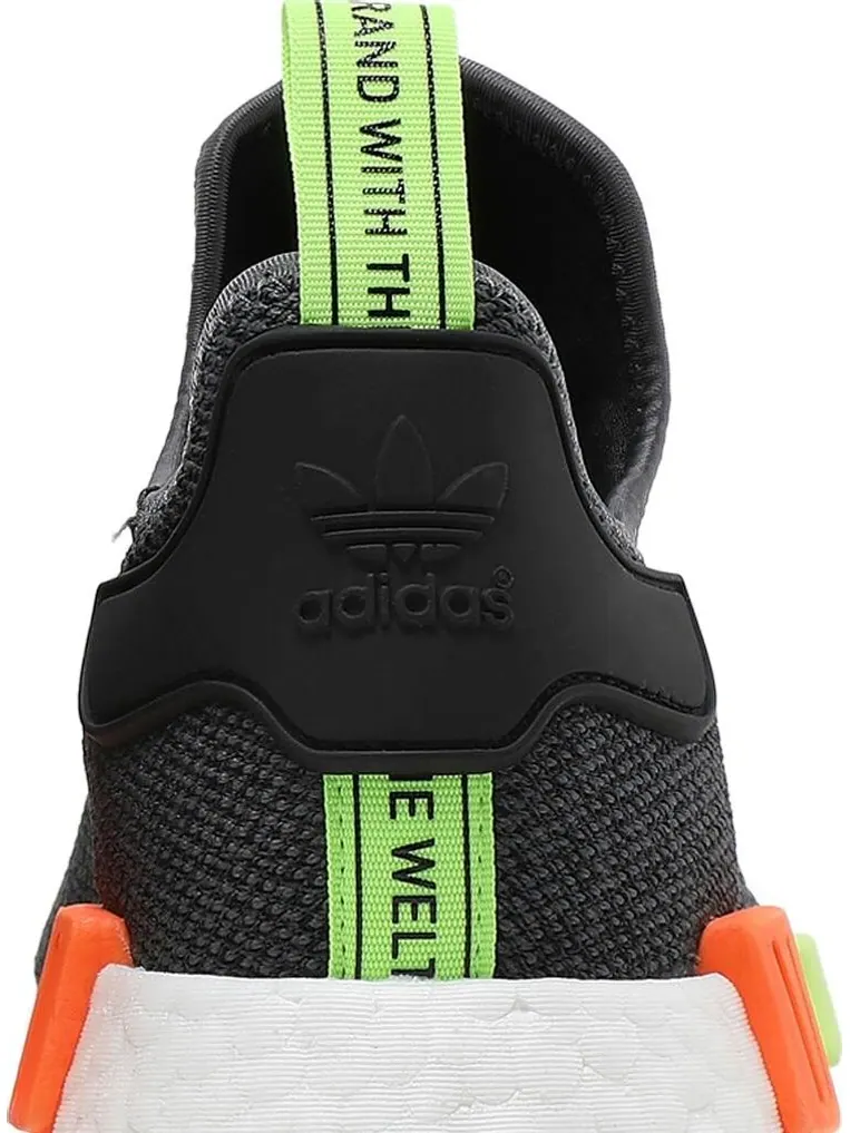 Мужские кроссовки Adidas NMD R1 — изображение 7 из 8, черный/оранжевый/зеленый