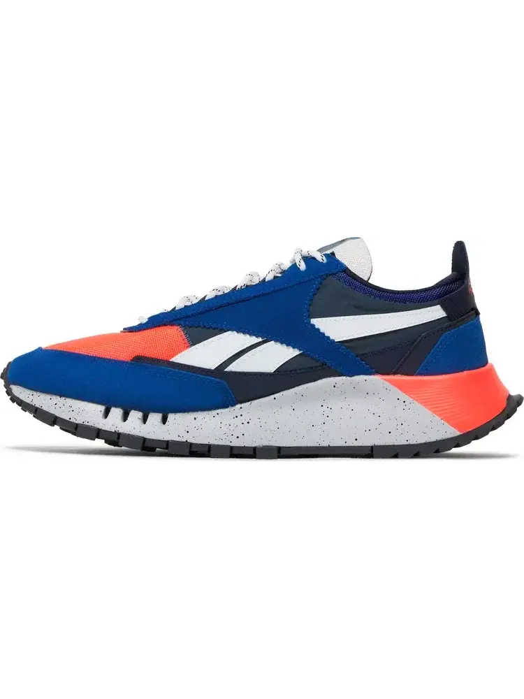 Кроссовки classic leather legacy 'collegiate royal orange speckle' Reebok — изображение 3 из 8, синий