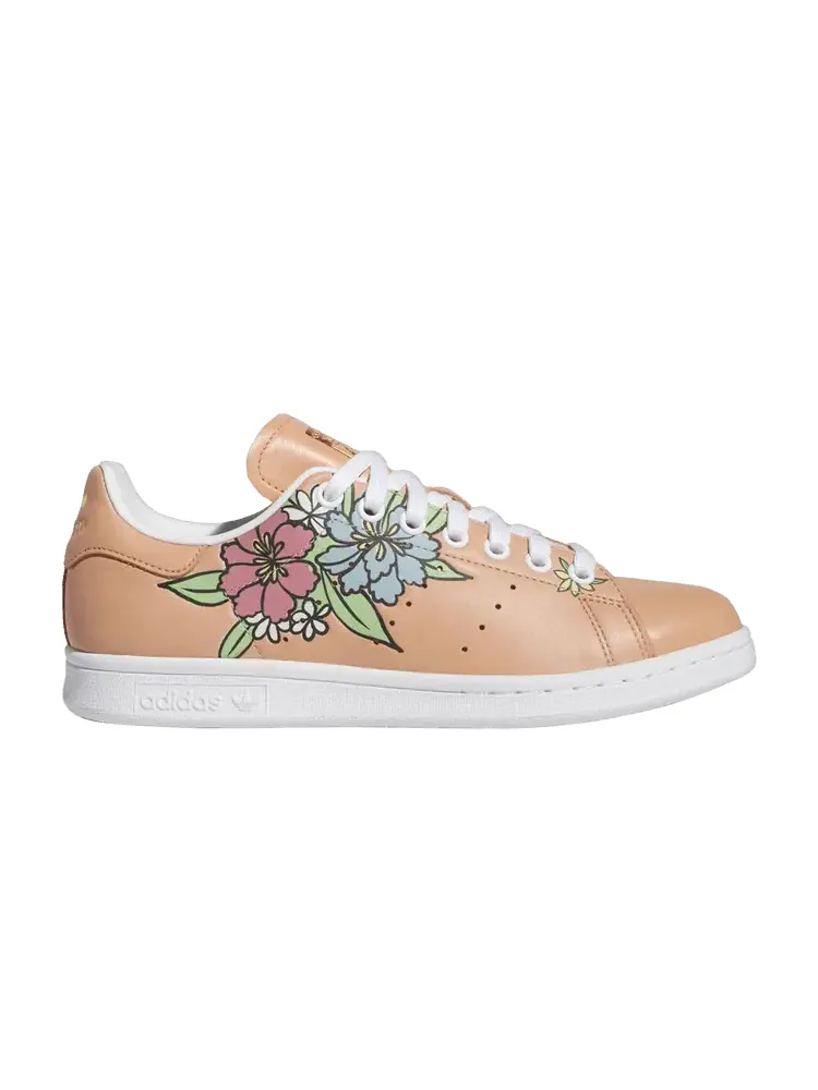 Кроссовки adidas Wmns Stan Smith 'Ambient Blush Floral' — изображение 1 из 1, белый/белый