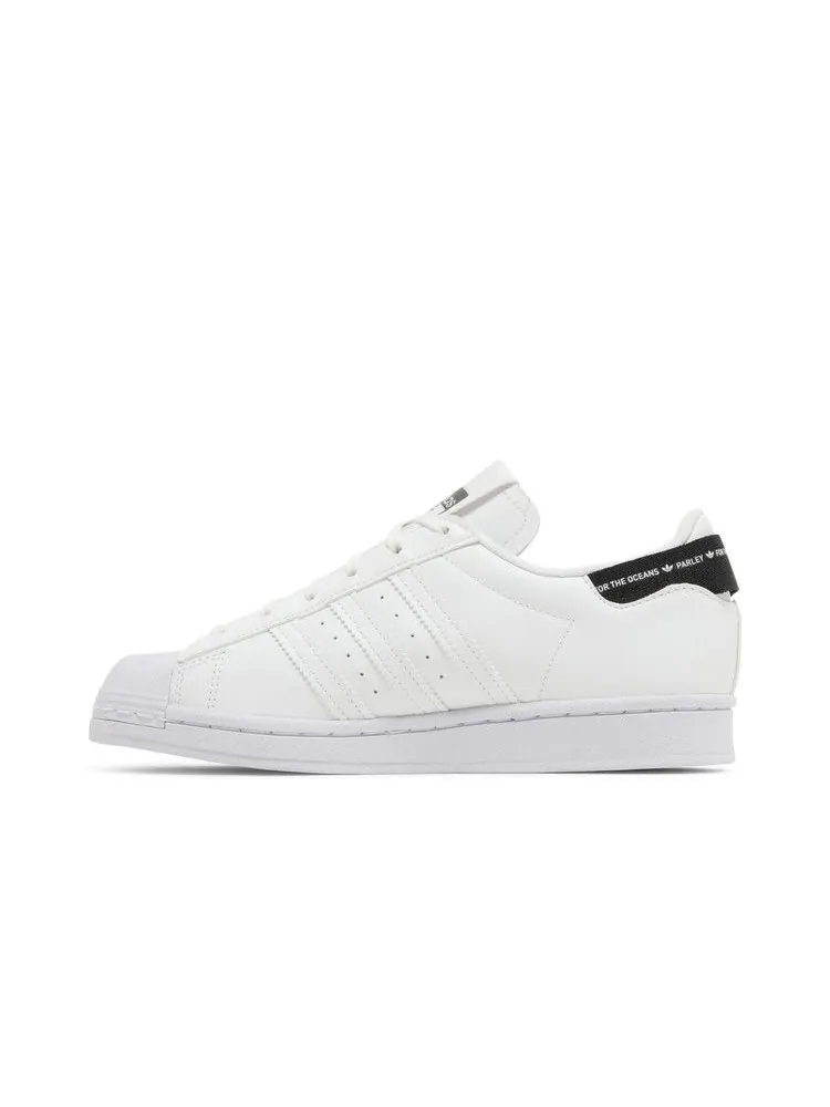 Кроссовки adidas Parley x Superstar J 'White Black' — изображение 4 из 9, белый/белый/черный