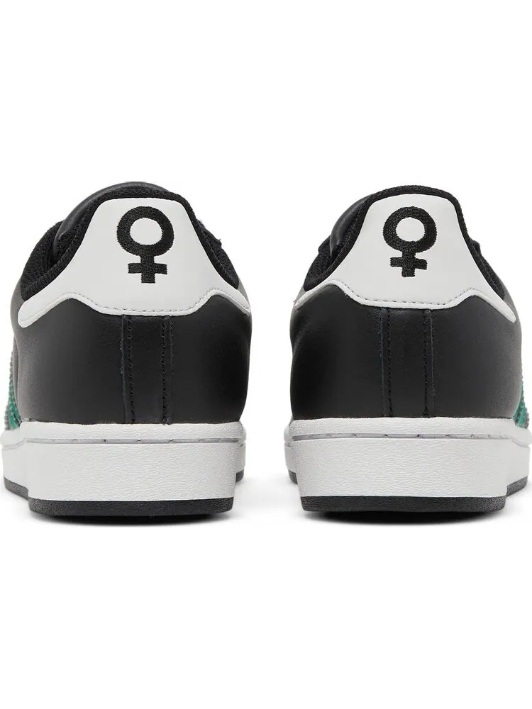 Кроссовки Adidas Abby Dahlkemper x Wmns Superstar 'Black Bold Green' — изображение 6 из 8, черный