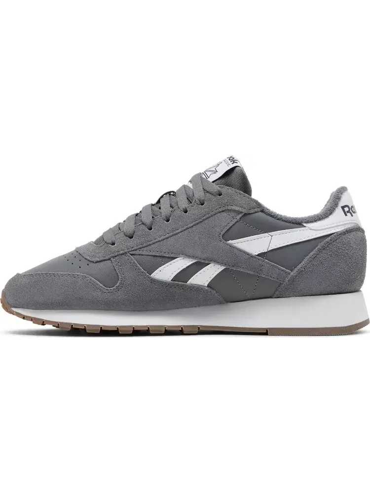 Кроссовки classic leather 'pure grey white' Reebok — изображение 3 из 8, серый