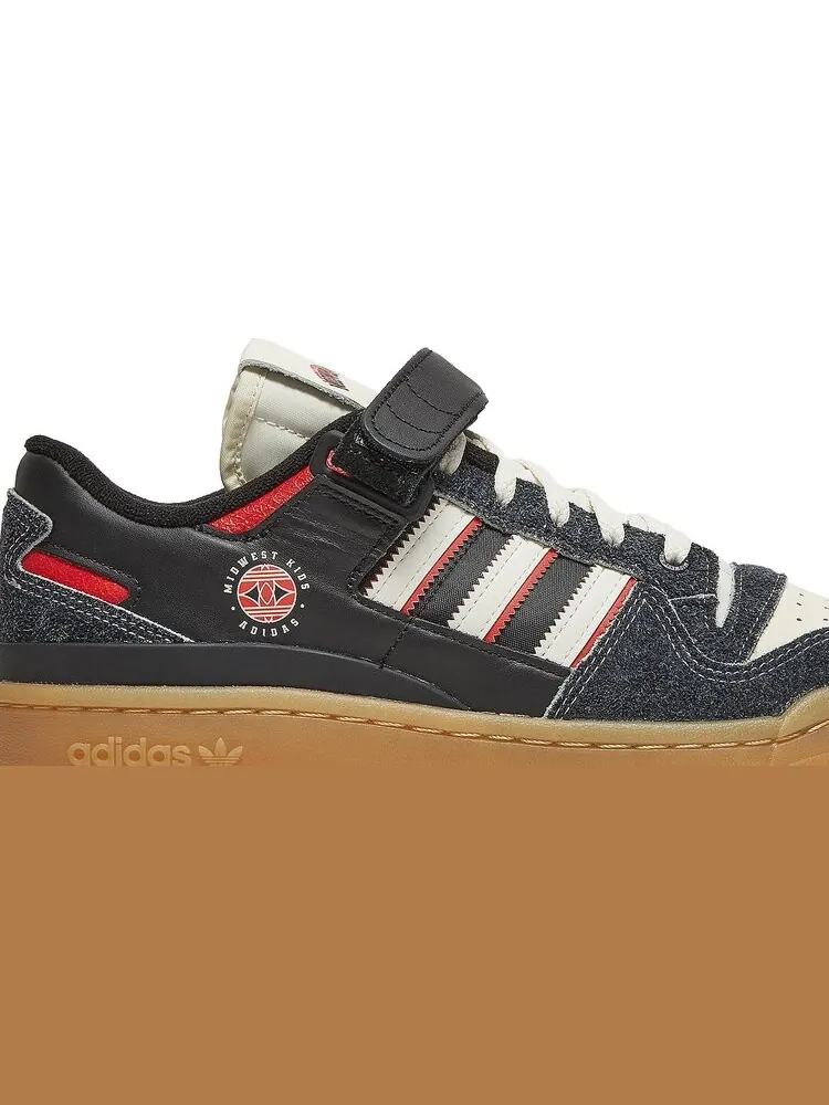 Кроссовки Adidas Midwest Kids x Forum Low 'Black Gum' — изображение 2 из 8, черный