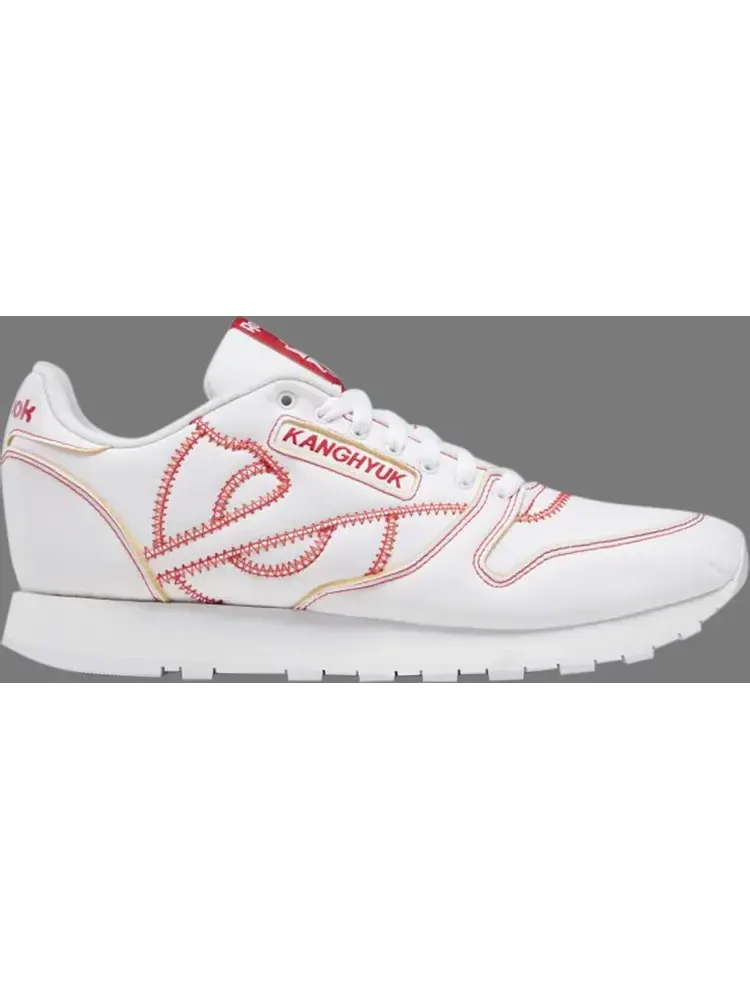 Кроссовки kanghyuk x classic leather 'white primal red' Reebok — изображение 1 из 1, белый