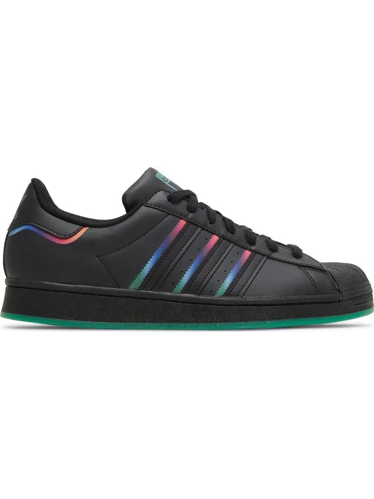 Кроссовки Adidas Superstar 'Black Green' — изображение 1 из 8, черный