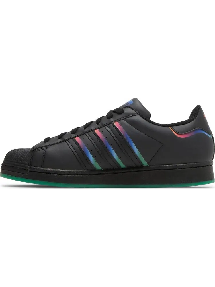 Кроссовки Adidas Superstar 'Black Green' — изображение 3 из 8, черный