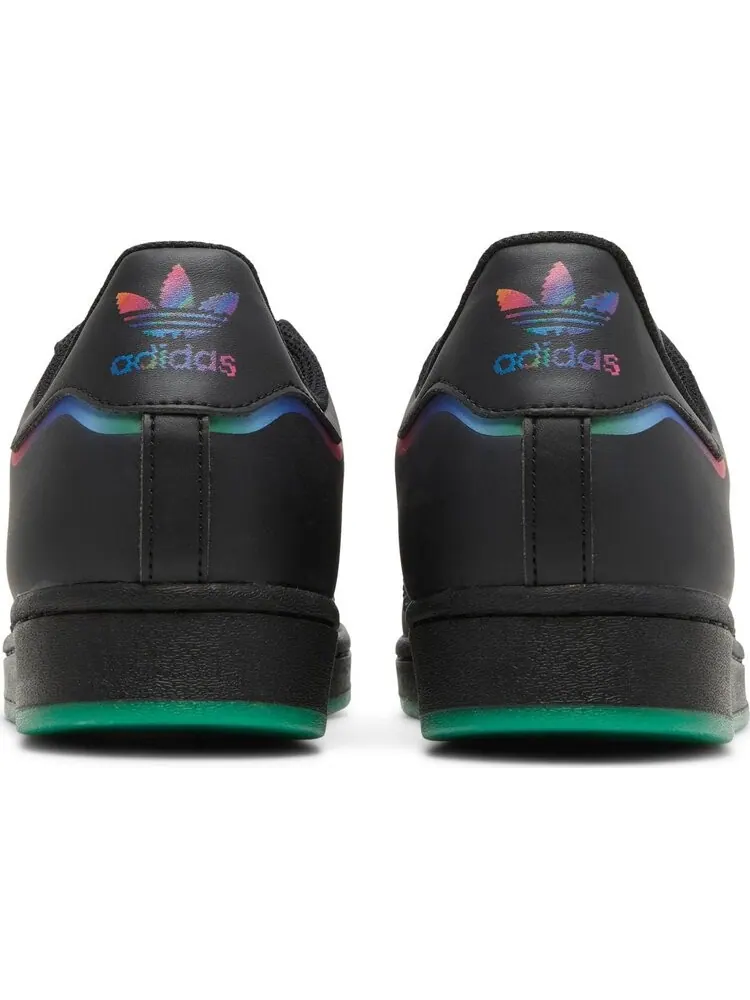 Кроссовки Adidas Superstar 'Black Green' — изображение 6 из 8, черный