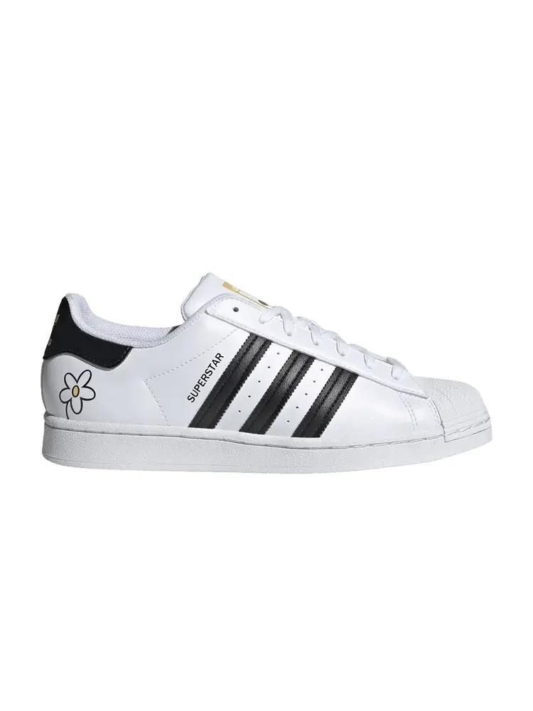 Кроссовки Adidas Disney x Superstar, Mickey and Minnie - Flowers For You — изображение 1 из 1, белый
