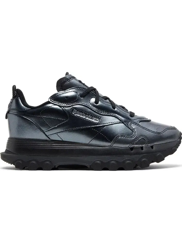 Кроссовки Reebok Classic Leather 'Black Dark Silver' — изображение 1 из 8, черный