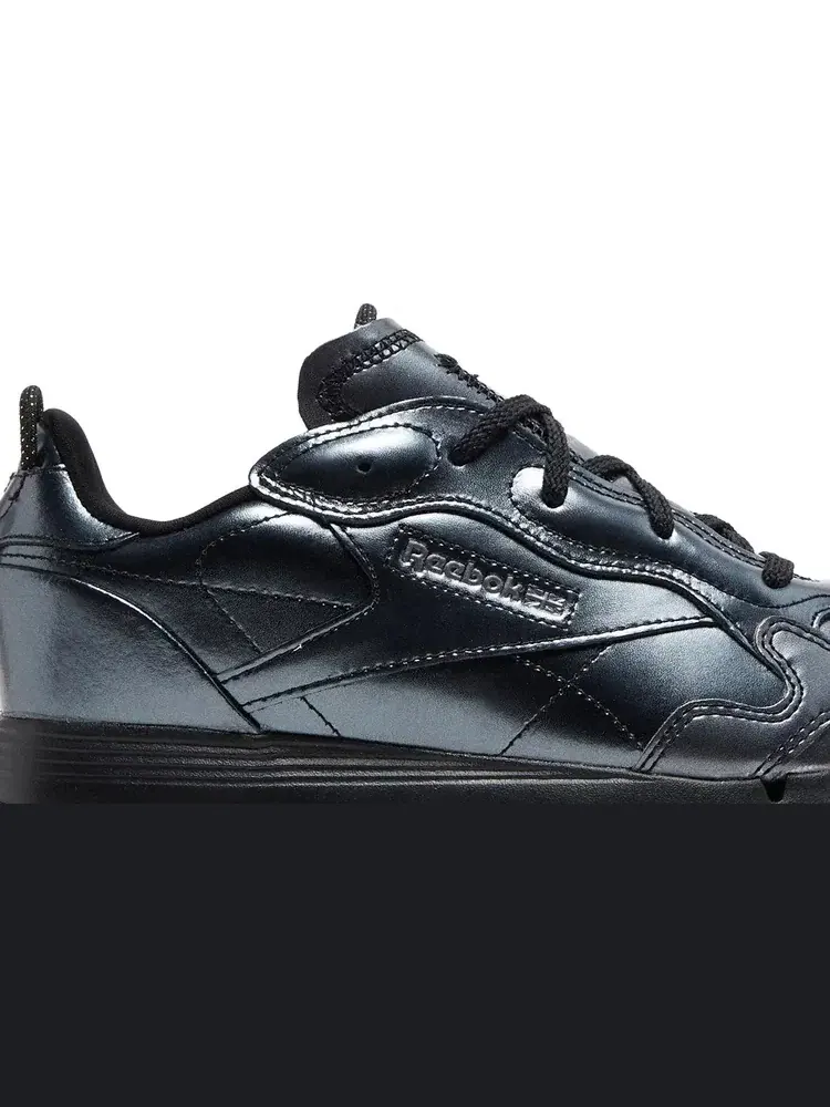 Кроссовки Reebok Classic Leather 'Black Dark Silver' — изображение 2 из 8, черный