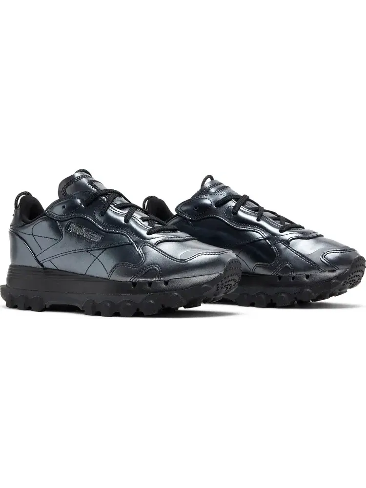 Кроссовки Reebok Classic Leather 'Black Dark Silver' — изображение 8 из 8, черный