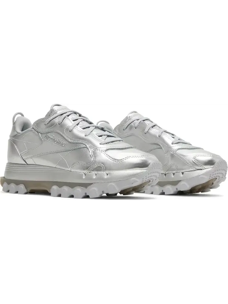 Кроссовки cardi b x wmns classic leather 'silver metallic pewter' Reebok — изображение 8 из 8, серебряный
