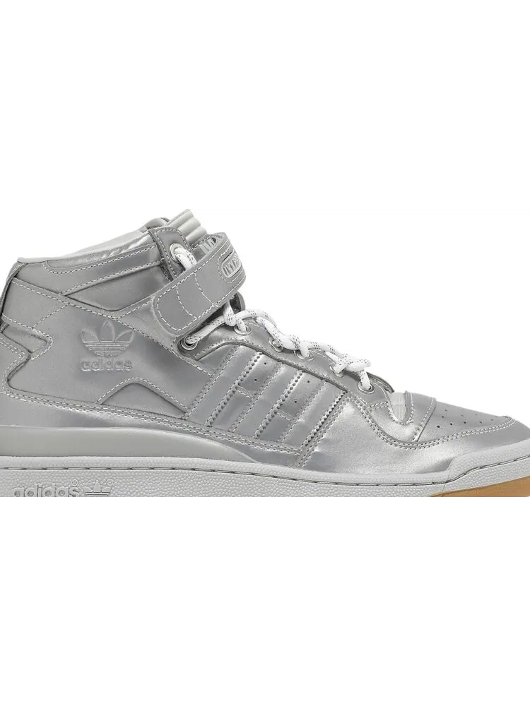 Кроссовки Adidas Ivy Park x Forum Mid 'Icy Park - Silver Metallic' — изображение 2 из 8, серебряный