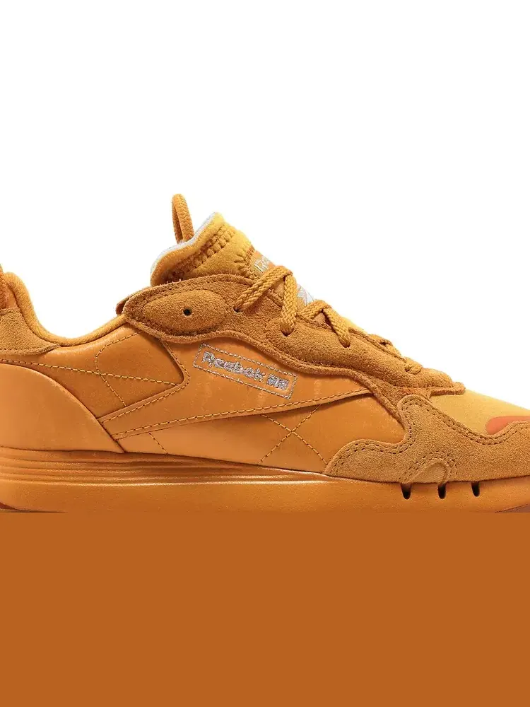 Кроссовки cardi b x wmns classic leather 'bright ochre' Reebok, апельсин — изображение 2 из 8, оранжевый