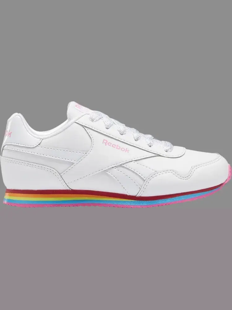 Кроссовки royal classic jog 3 little kid 'rainbow' Reebok — изображение 1 из 1, белый