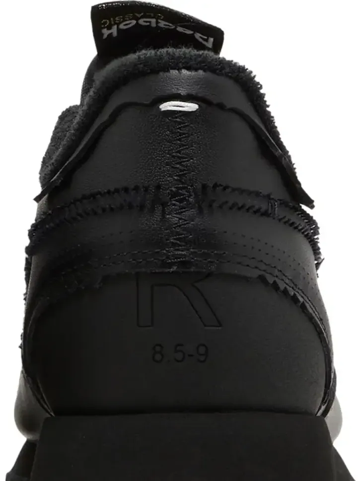 Кроссовки maison margiela x classic leather 'memory of - black' Reebok — изображение 7 из 8, черный