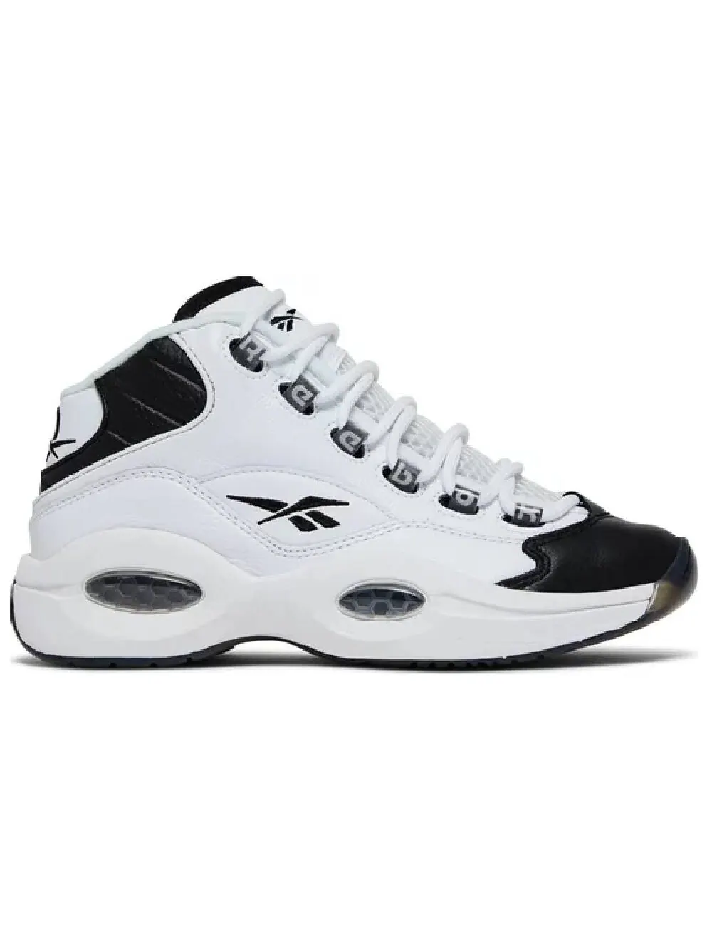 Кроссовки Reebok Question Mid J — изображение 1 из 1, белый-черный