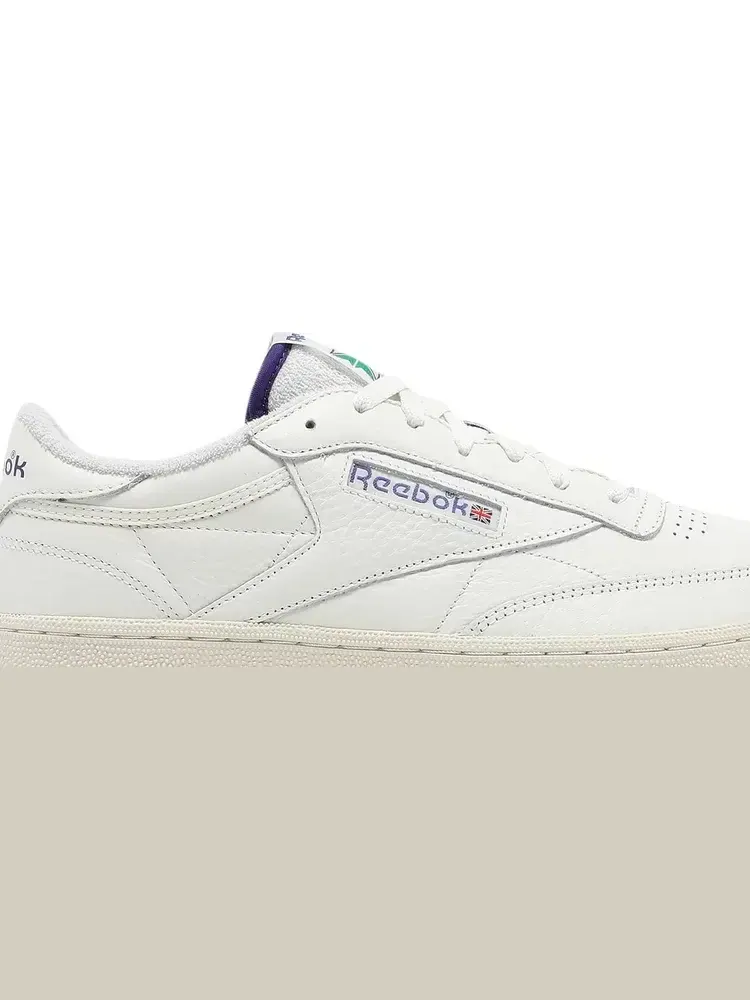 Кроссовки club c 85 'chalk bold purple' Reebok — изображение 2 из 8, белый