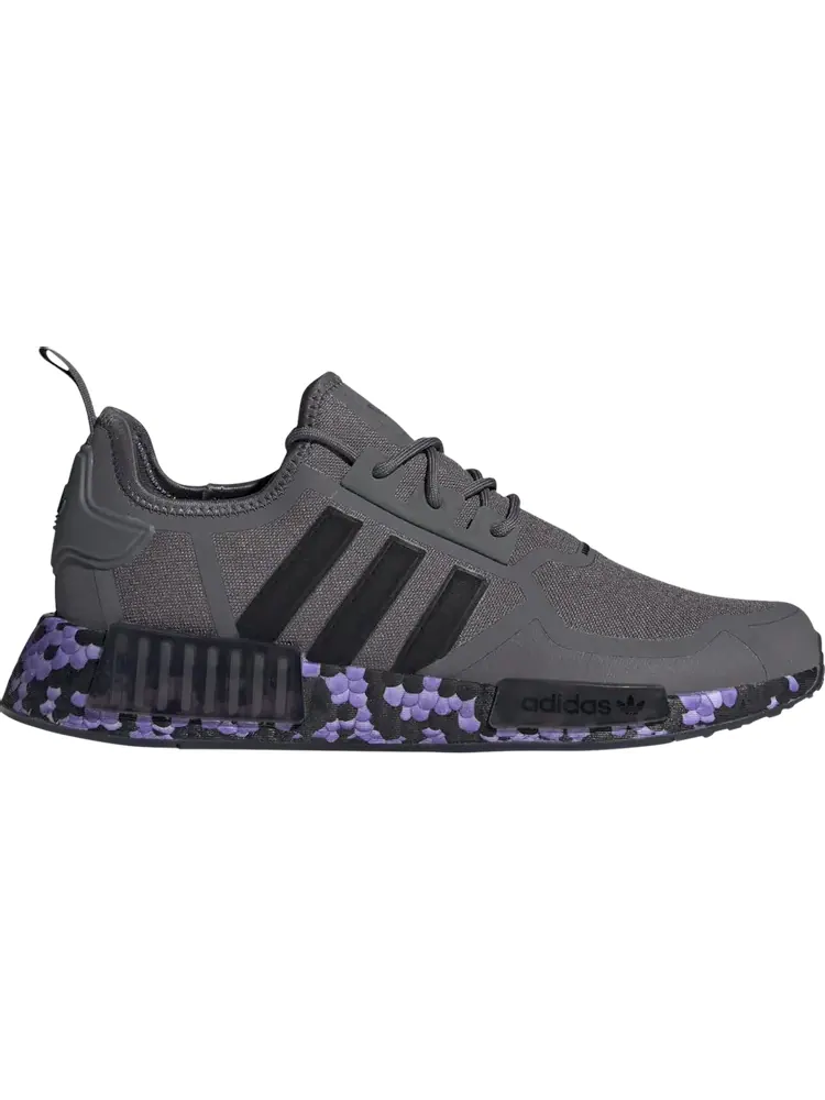 Кроссовки Adidas NMD_R1 'Grey Purple Rush' — изображение 1 из 1, серый