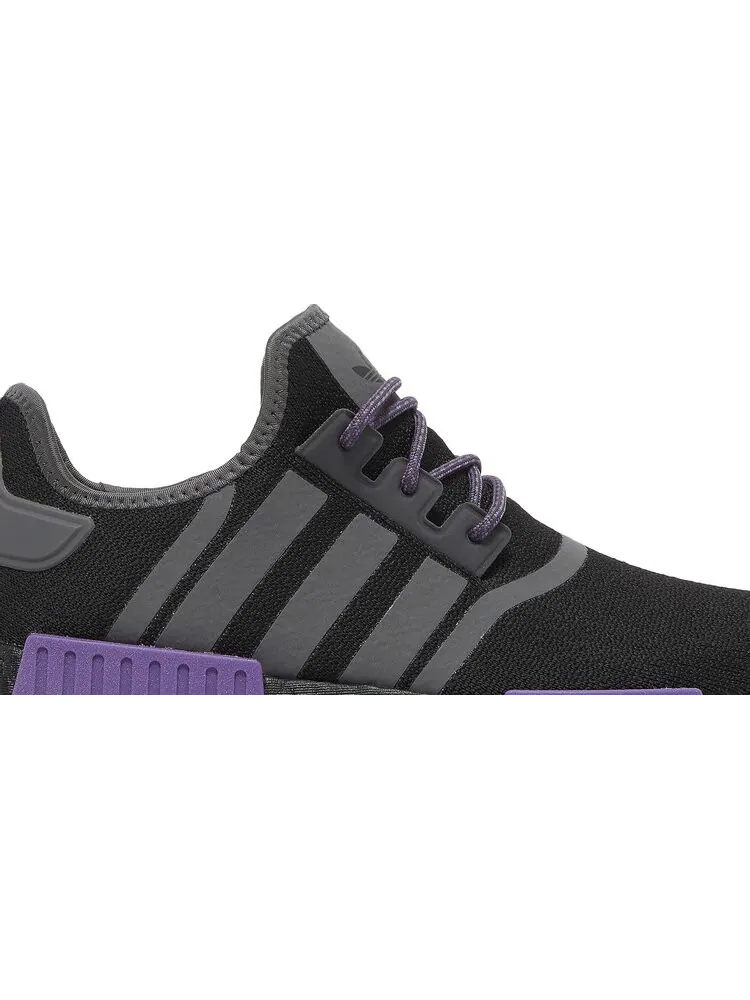 Кроссовки Adidas NMD_R1 'Black Active Purple' — изображение 2 из 8, черный