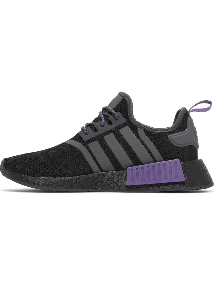 Кроссовки Adidas NMD_R1 'Black Active Purple' — изображение 3 из 8, черный