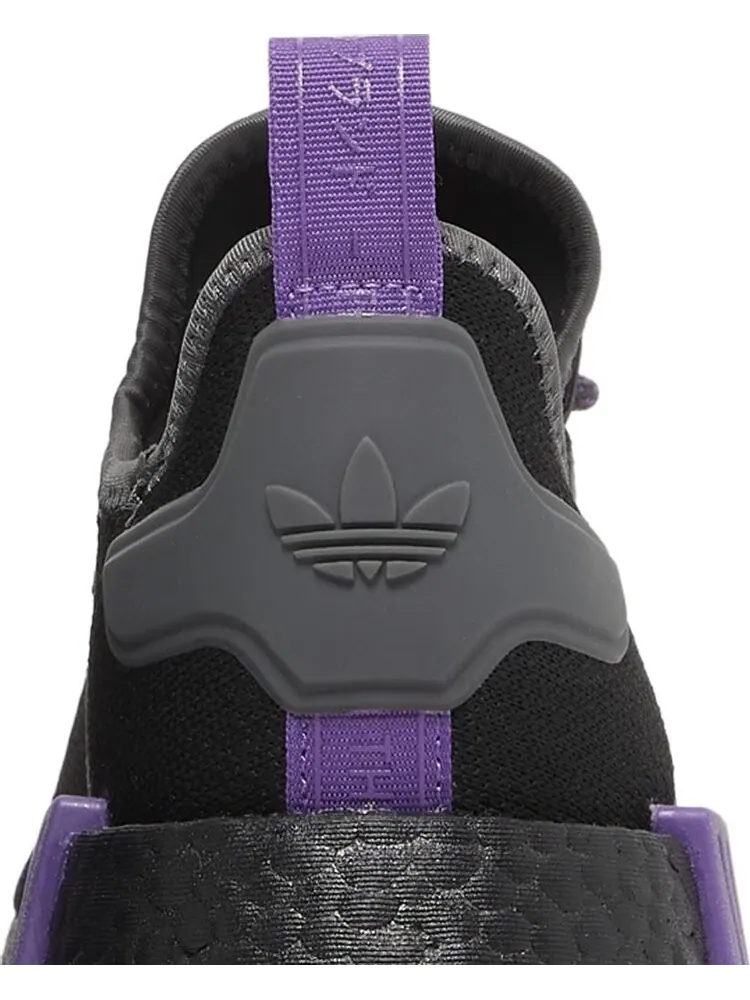 Кроссовки Adidas NMD_R1 'Black Active Purple' — изображение 7 из 8, черный