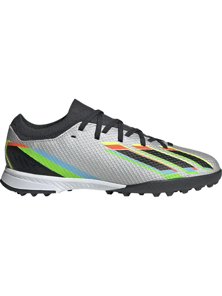 Кроссовки Adidas X Speedportal.3 TF J 'Silver Metallic Black' — изображение 1 из 1, серебряный
