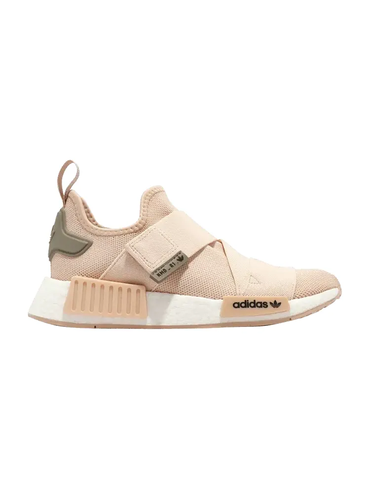 Кроссовки adidas Wmns NMD_R1 Strap 'Halo Blush' — изображение 1 из 1, белый/коричневый