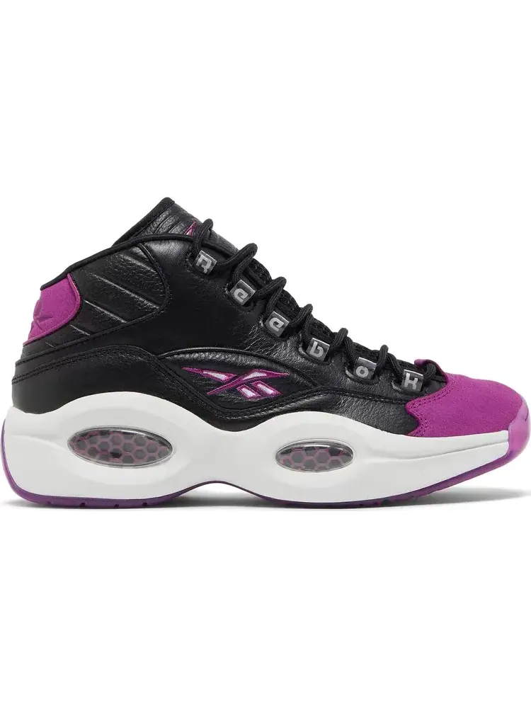 Кроссовки question mid 'black aubergine' Reebok — изображение 1 из 8, черный