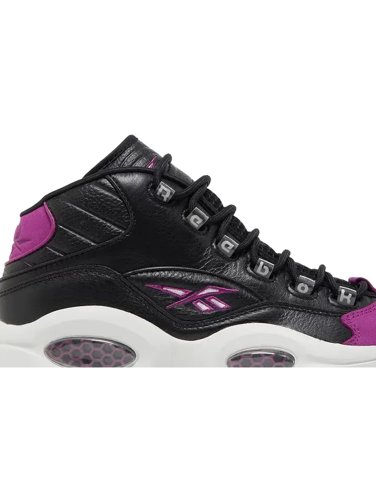 Кроссовки question mid 'black aubergine' Reebok — изображение 2 из 8, черный