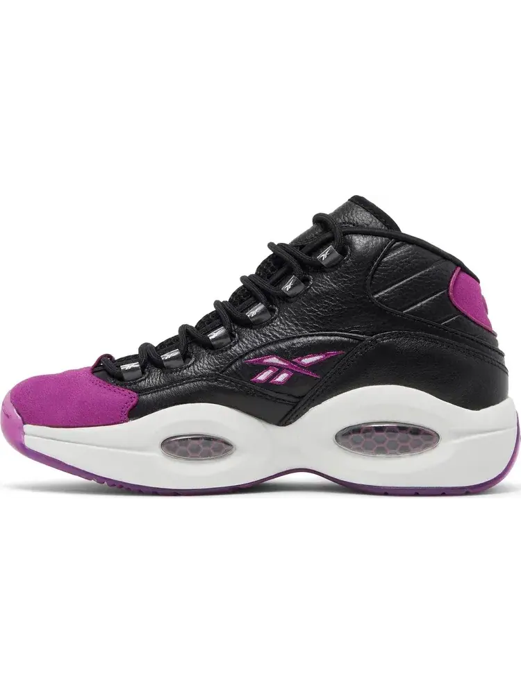 Кроссовки question mid 'black aubergine' Reebok — изображение 3 из 8, черный