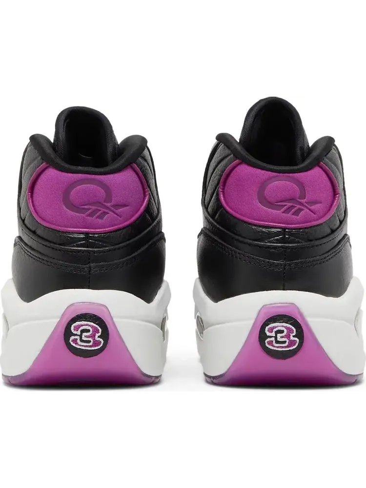 Кроссовки question mid 'black aubergine' Reebok — изображение 6 из 8, черный