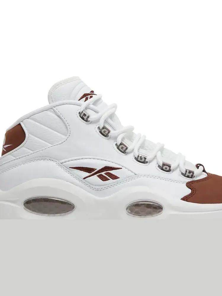 Кроссовки question mid 'mocha toe' Reebok — изображение 2 из 8, белый