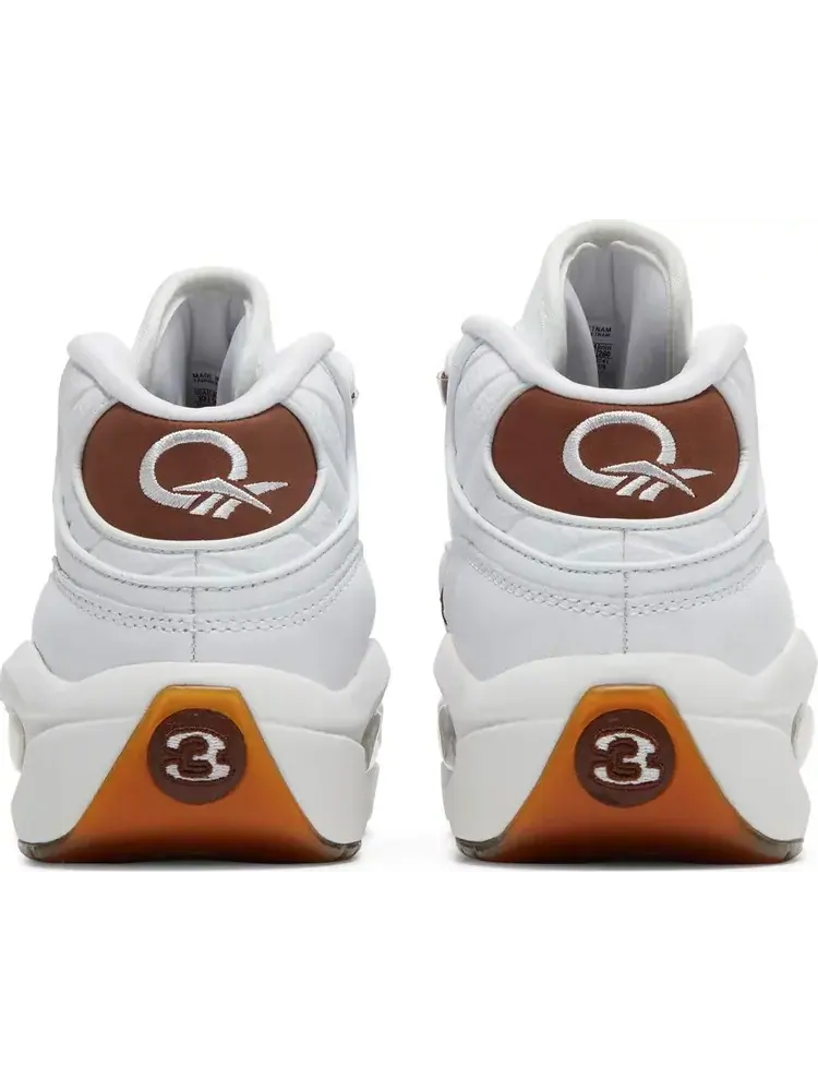Кроссовки question mid 'mocha toe' Reebok — изображение 6 из 8, белый