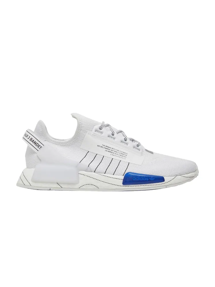 Кроссовки adidas NMD_R1 V2 'White Bold Blue' — изображение 1 из 9, белый/черный/синий