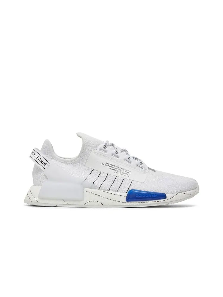 Кроссовки adidas NMD_R1 V2 'White Bold Blue' — изображение 2 из 9, белый/черный/синий