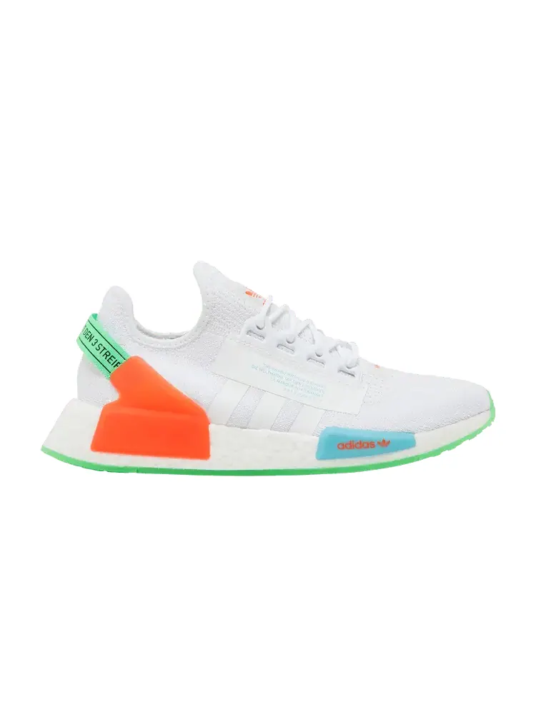 Кроссовки adidas NMD_R1 V2 'Glow In The Dark - White Sonic Ink' — изображение 1 из 9, белый/белый