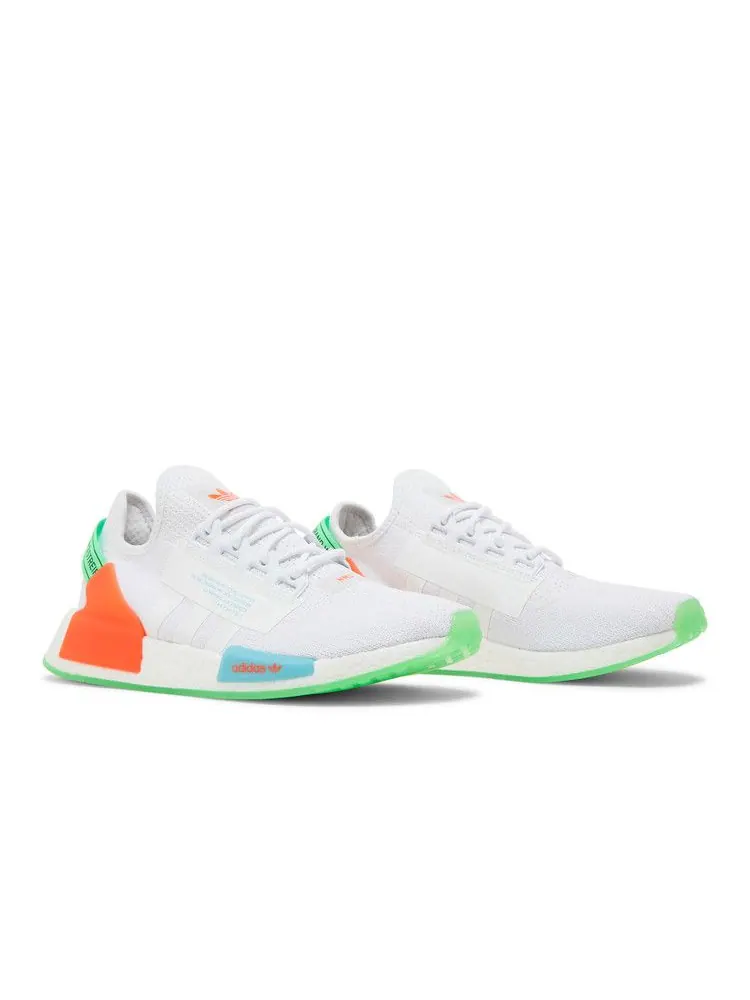 Кроссовки adidas NMD_R1 V2 'Glow In The Dark - White Sonic Ink' — изображение 9 из 9, белый/белый