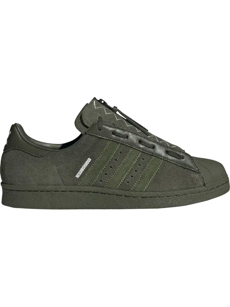Кроссовки Adidas Neighborhood x Superstar 80s 'Night Cargo' — изображение 1 из 1, зеленый