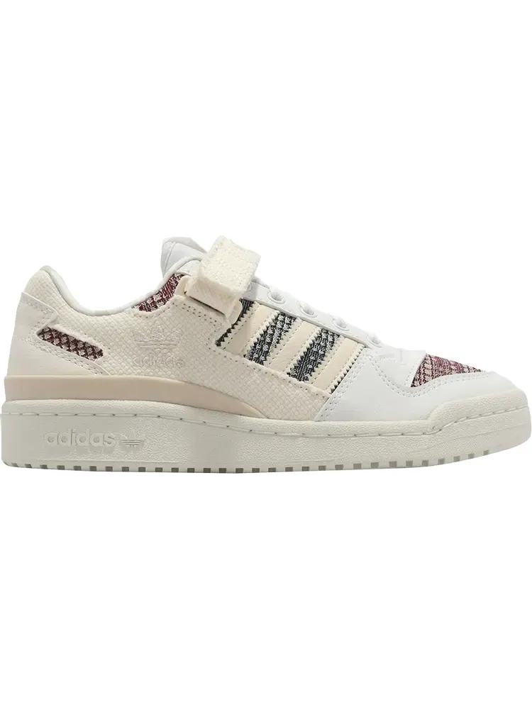 Кроссовки Adidas Wmns Forum Low замшевые с принтом — изображение 1 из 1, бежевый