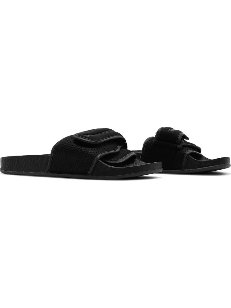 Сандалии Adidas Pharrell x Chancletas Hu Slide 'Black Future' — изображение 8 из 8, черный