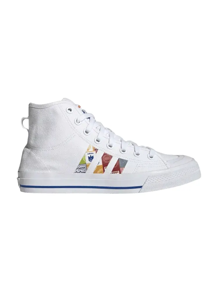 Кроссовки adidas Nizza High RF 'Graphic Design' — изображение 1 из 1, белый