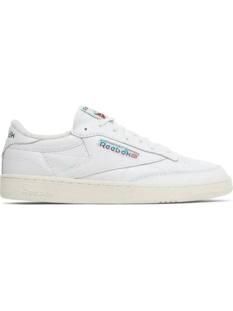 Кроссовки club c 85 vintage 'split logo - teal burgundy' Reebok — изображение 1 из 8, белый