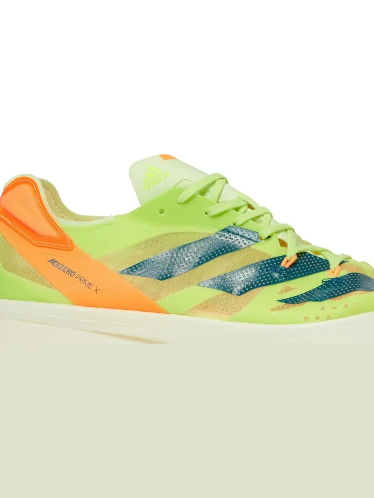 Кроссовки Adidas Adizero Prime X 'Pulse Lime Flash Orange' — изображение 2 из 8, зеленый