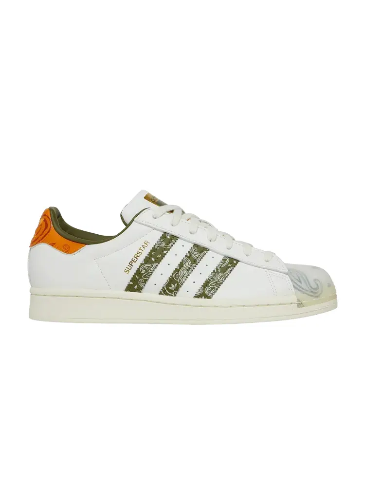 Кроссовки adidas Superstar 'Bandana - Off White Focus Orange' — изображение 1 из 9