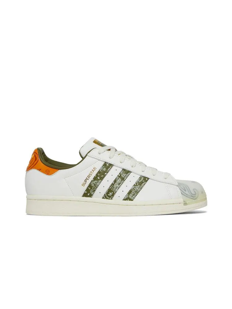 Кроссовки adidas Superstar 'Bandana - Off White Focus Orange' — изображение 2 из 9
