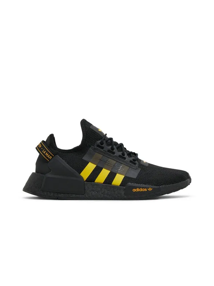 Кроссовки adidas NMD_R1 V2 'Black Solar Gold' — изображение 2 из 9, черный/золотистый/черный