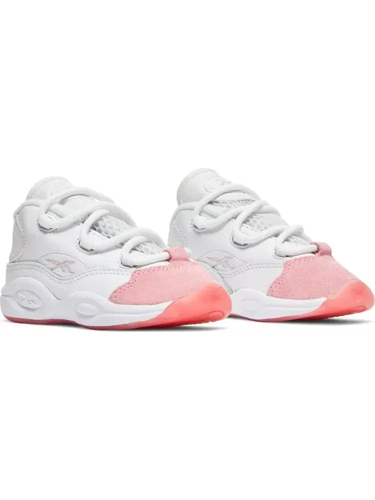 Кроссовки question mid toddler 'pink toe' Reebok — изображение 8 из 8, белый
