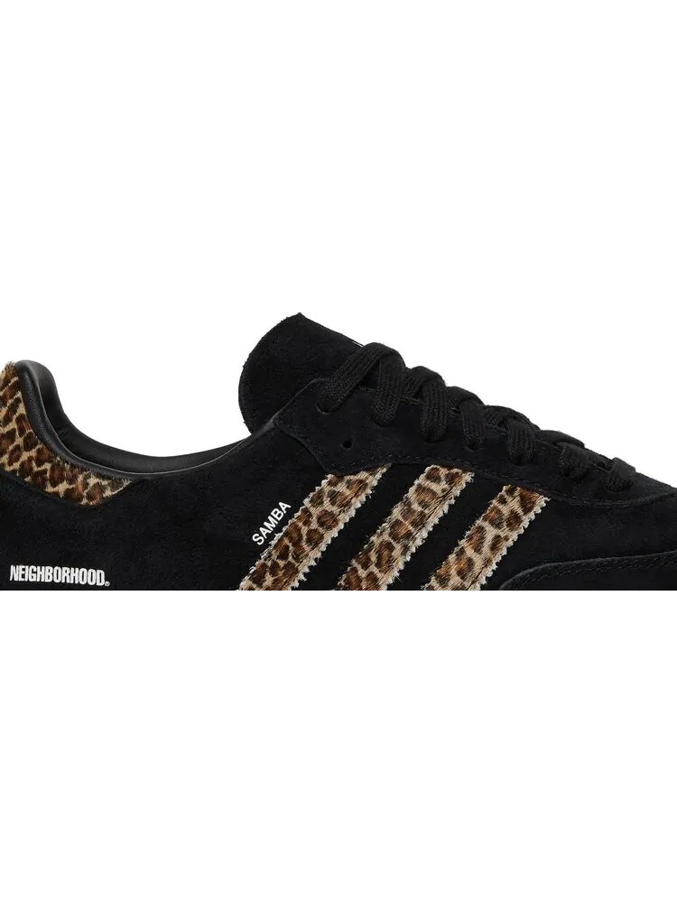 Кроссовки Adidas END. x Neighborhood x Samba 'Black Leopard' — изображение 2 из 8, черный