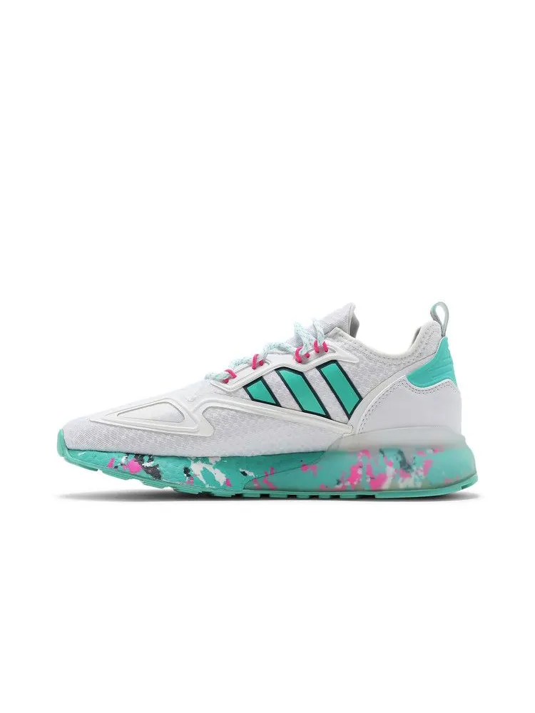 Кроссовки adidas ZX 2K Boost 'White Active Mint' — изображение 4 из 9, белый//розовый